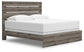 Graystorm King Panel Bed with Mirrored Dresser, Chest and Nightstand