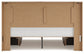 King Panel Bed with Mirrored Dresser and Chest