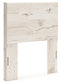 Twin Panel Headboard with Mirrored Dresser and Nightstand