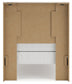 Twin Panel Headboard with Mirrored Dresser and Nightstand