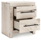 Twin Panel Headboard with Mirrored Dresser and Nightstand
