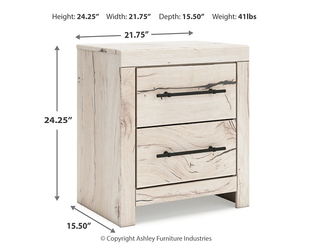 Twin Panel Headboard with Mirrored Dresser and Nightstand
