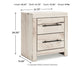 Twin Panel Headboard with Mirrored Dresser and Nightstand