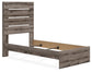 Graystorm Twin Panel Bed with Mirrored Dresser and Chest