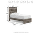 Graystorm Twin Panel Bed with Mirrored Dresser