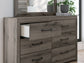 Graystorm Twin Panel Bed with Mirrored Dresser