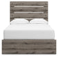 Graystorm Full Panel Bed with Storage with Mirrored Dresser