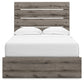 Graystorm Full Panel Bed with Storage with Mirrored Dresser