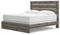 Graystorm King Panel Bed with Mirrored Dresser