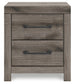 Graystorm Full Panel Bed with Mirrored Dresser and Nightstand