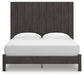King Panel Bed with Mirrored Dresser and Nightstand