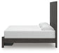 King Panel Storage Bed with Mirrored Dresser and Chest