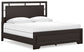 Covetown King Panel Bed with Mirrored Dresser, Chest and Nightstand