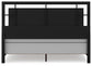 Covetown King Panel Bed with Mirrored Dresser, Chest and Nightstand