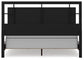 Covetown California King Panel Bed with Mirrored Dresser and Chest
