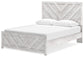 Cayboni Queen Panel Bed with Mirrored Dresser and Chest