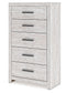 Cayboni Queen Panel Bed with Mirrored Dresser and Chest