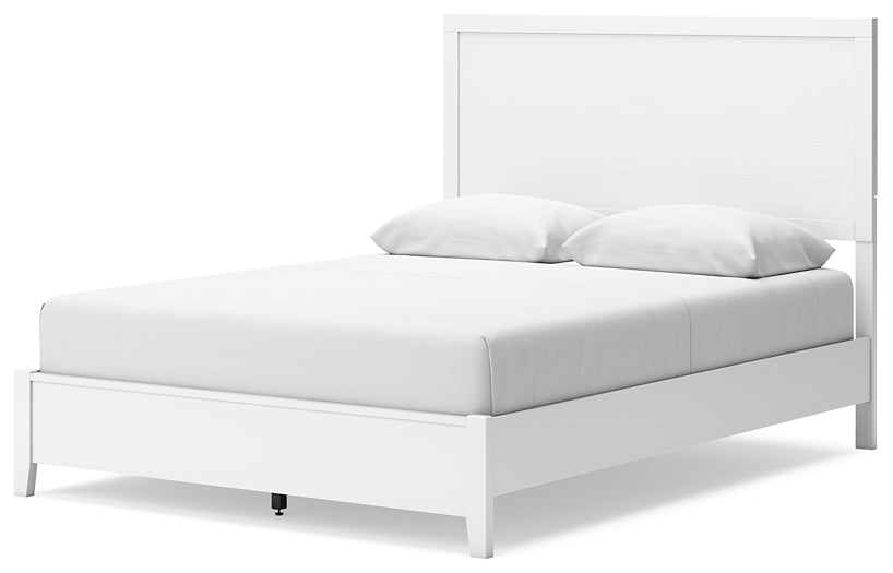 Binterglen Queen Panel Bed with Mirrored Dresser and Chest