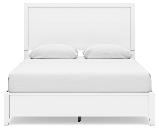 Binterglen Queen Panel Bed with Mirrored Dresser and Chest