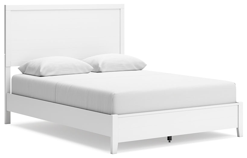 Binterglen Queen Panel Bed with Mirrored Dresser and Chest