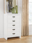 Binterglen Queen Panel Bed with Mirrored Dresser and Chest