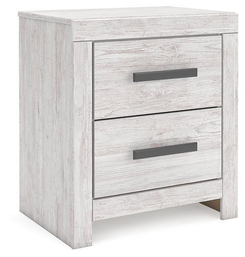 Cayboni King Panel Bed with Mirrored Dresser, Chest and Nightstand