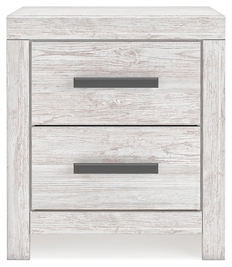 Cayboni King Panel Bed with Mirrored Dresser, Chest and Nightstand