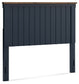 Landocken Full Panel Headboard with Mirrored Dresser and Chest