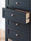 Landocken Full Panel Headboard with Mirrored Dresser and Chest