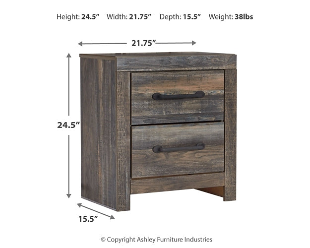 Drystan King Panel Headboard with Mirrored Dresser, Chest and Nightstand