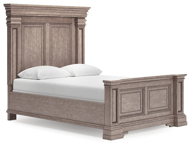Blairhurst Queen Panel Bed with Mirrored Dresser and Chest