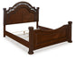Lavinton King Poster Bed with Mirrored Dresser and Chest