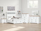 Ashbryn Queen Panel Storage Bed with Mirrored Dresser, Chest and Nightstand