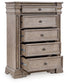 Blairhurst King Panel Bed with Mirrored Dresser, Chest and Nightstand