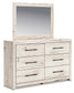 Lawroy Queen Panel Storage Bed with Mirrored Dresser and Chest