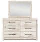 Lawroy Twin Panel Headboard with Mirrored Dresser and Chest