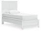 Bostwick Shoals Twin Panel Bed with Mirrored Dresser and Chest