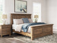 Feddinger California King Panel Bed with Mirrored Dresser, Chest and Nightstand