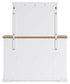 Ashbryn King Panel Storage Bed with Mirrored Dresser