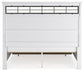 Ashbryn King Panel Storage Bed with Mirrored Dresser