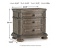 Ardenfield King Upholstered Sleigh Bed with Mirrored Dresser and Nightstand