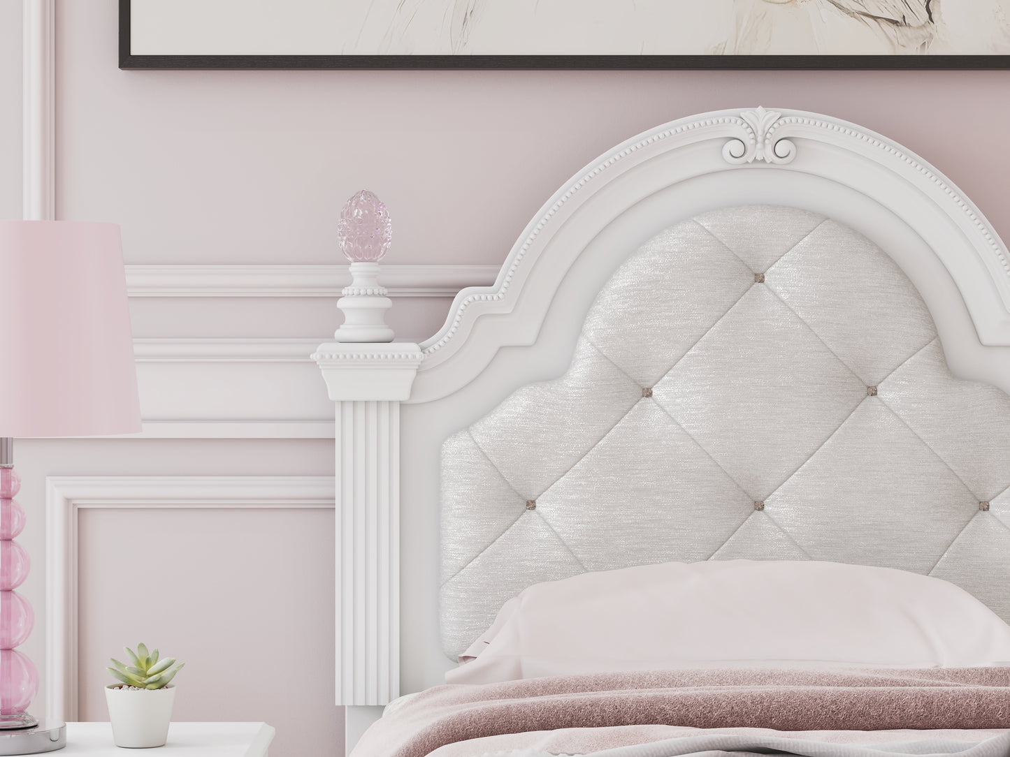 Kozlani Twin Upholstered Panel Bed