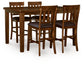 Ralene Counter Height Dining Table and 4 Barstools