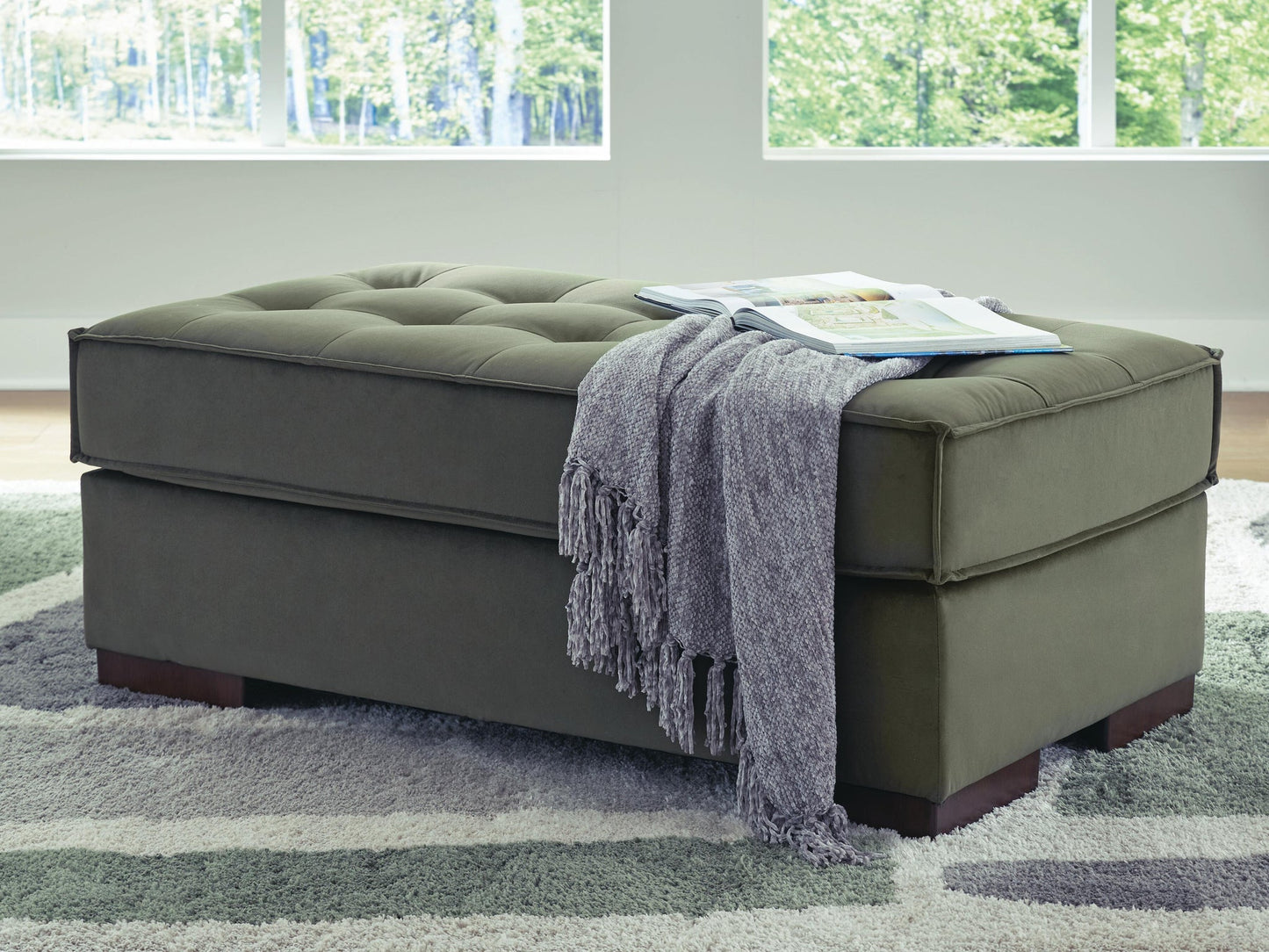 Caspian-Town 2-Piece Sectional with Chaise + Ottoman