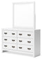 Binterglen Queen Panel Bed with Mirrored Dresser