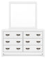Binterglen King Panel Bed with Mirrored Dresser