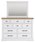 Ashbryn California King Panel Storage Bed, Dresser, Mirror and Nightstand