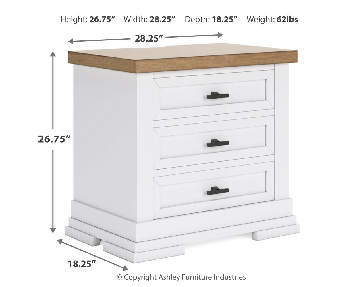 Ashbryn California King Panel Storage Bed, Dresser, Mirror and Nightstand