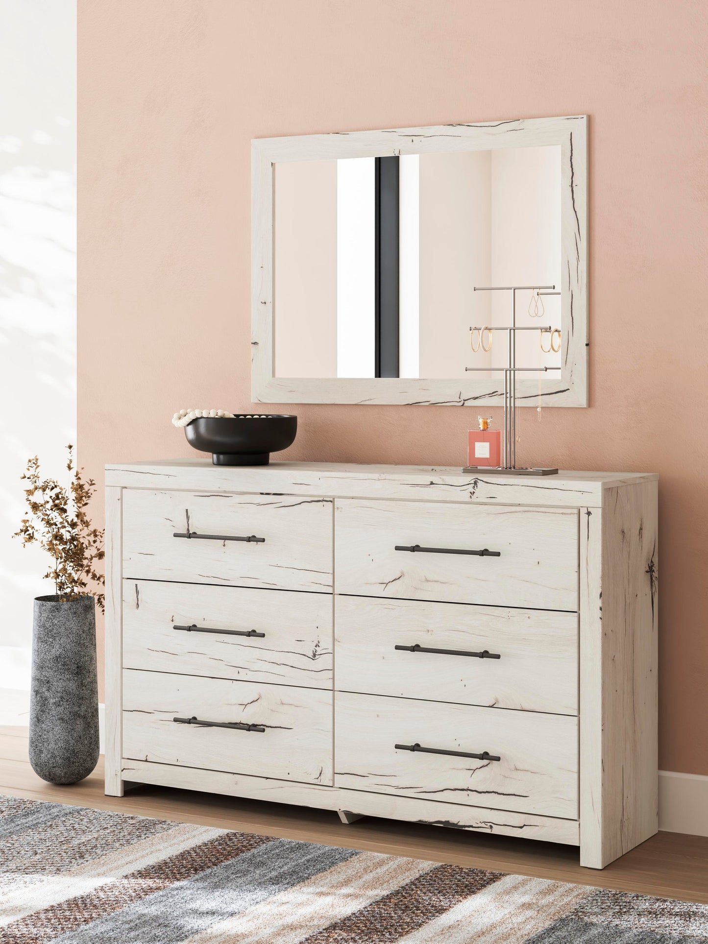 Lawroy Full Panel Bed, Dresser, Mirror and Nightstand