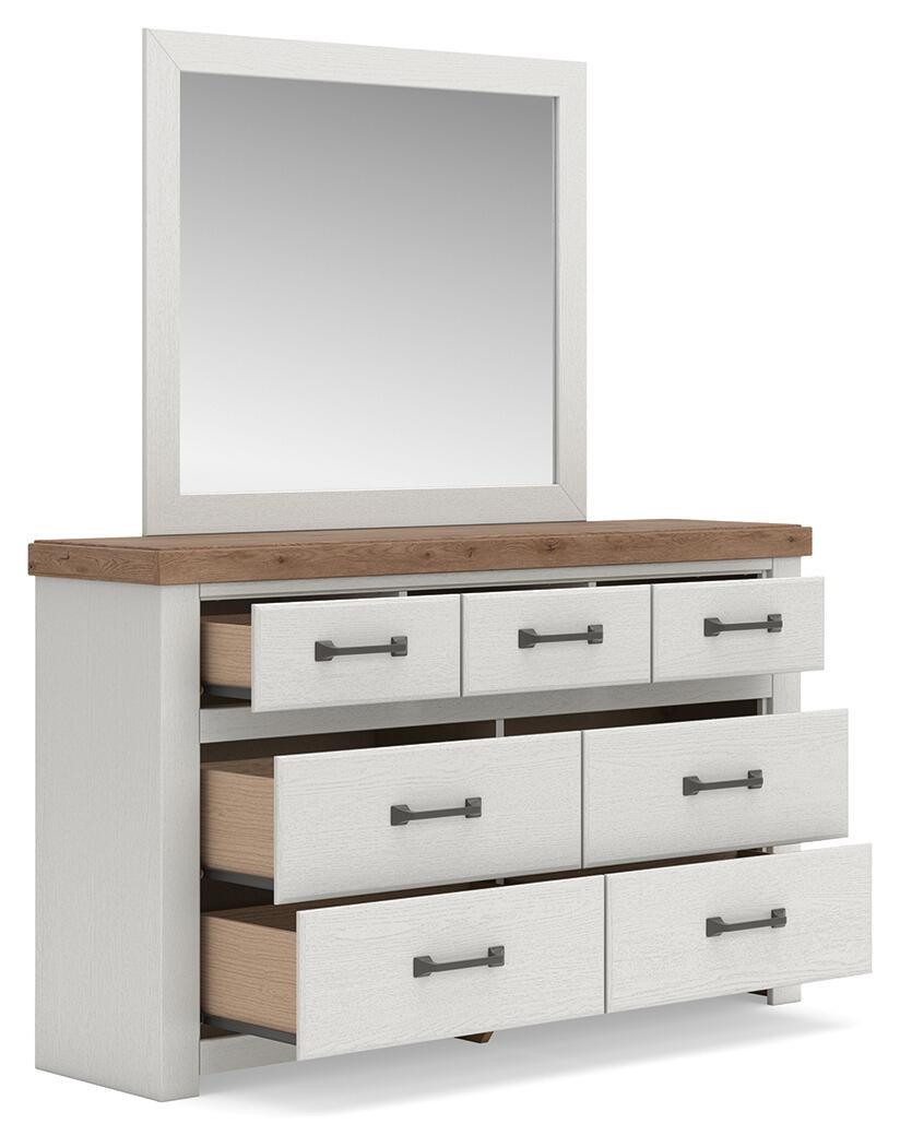Savonport King Panel Storage Bed. Dresser, Mirror and Nightstand